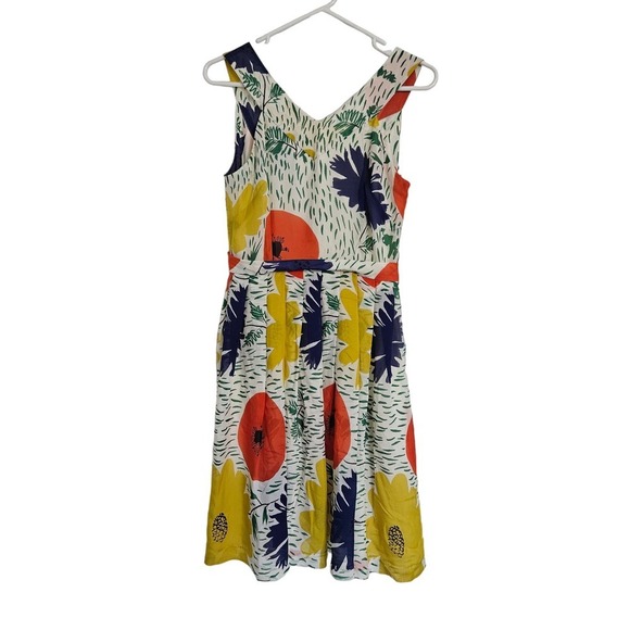 Girls from Savoy Anthropologie primary Bloom Silk Dress - Picture 1 of 5